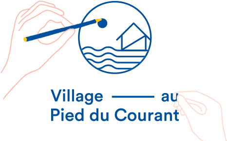 Village Au Pied Du Courant On Behance Typography Logo, - Circle (1200x600), Png Download