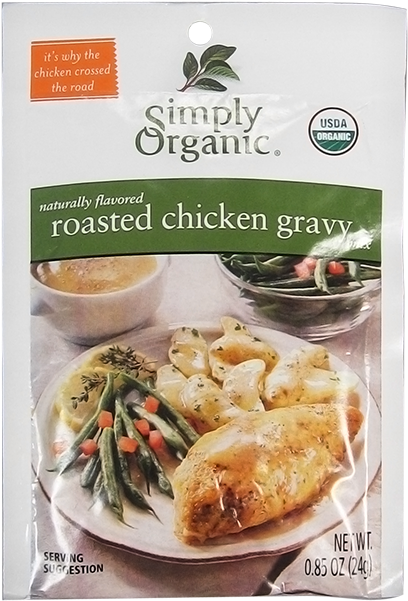 Simply Organic Organic Roasted Chicken Gravy Mix 1 - Simply Organic Turkey Gravy (650x650), Png Download