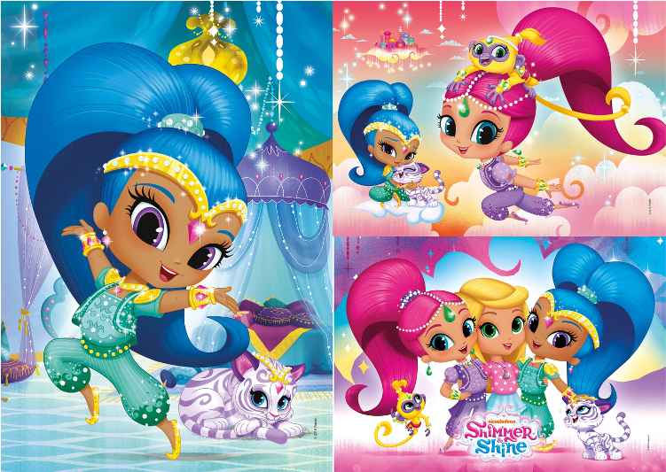 Buy Puzzle Clementoni Shimmer And Shine 25218 Elkor - Shimmer És Shine Puzzle (800x800), Png Download
