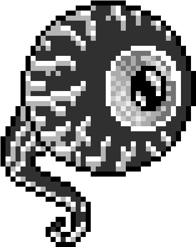 Black And White Eye - Black And White Eye Pixel (600x550), Png Download