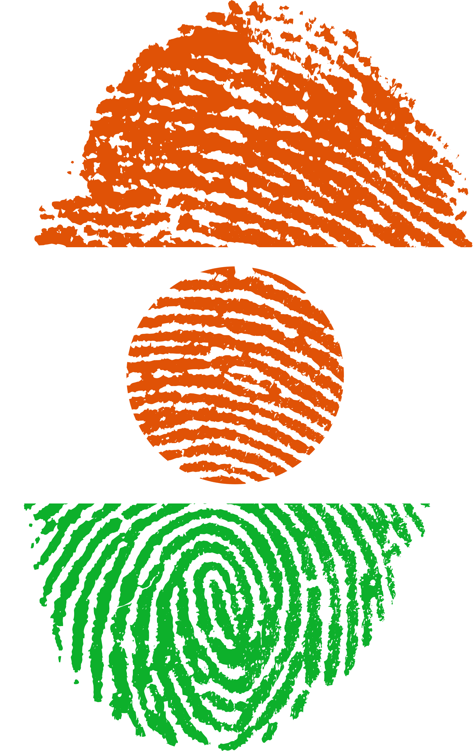 Fingerprint With The Image Of The Flag Of Nigeria - Transparent Indian Flag Hd Png (1573x2488), Png Download