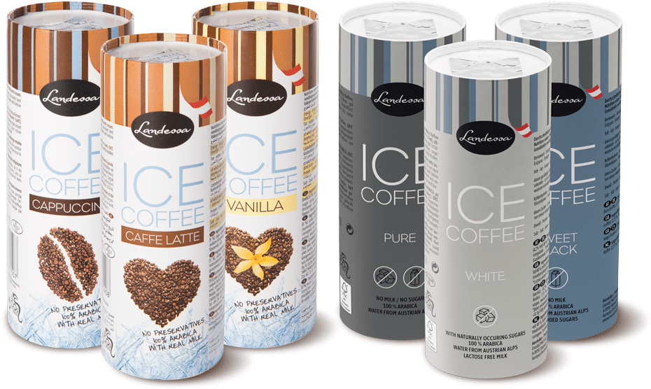 Ice Coffee Cartocan - Landessa Ice Coffee (1000x596), Png Download