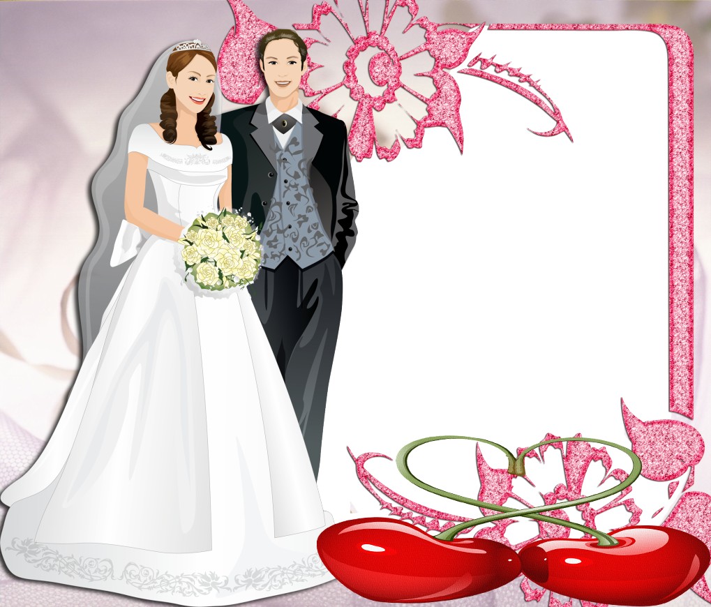Moldura Para Foto De Casamento Png (1019x870), Png Download