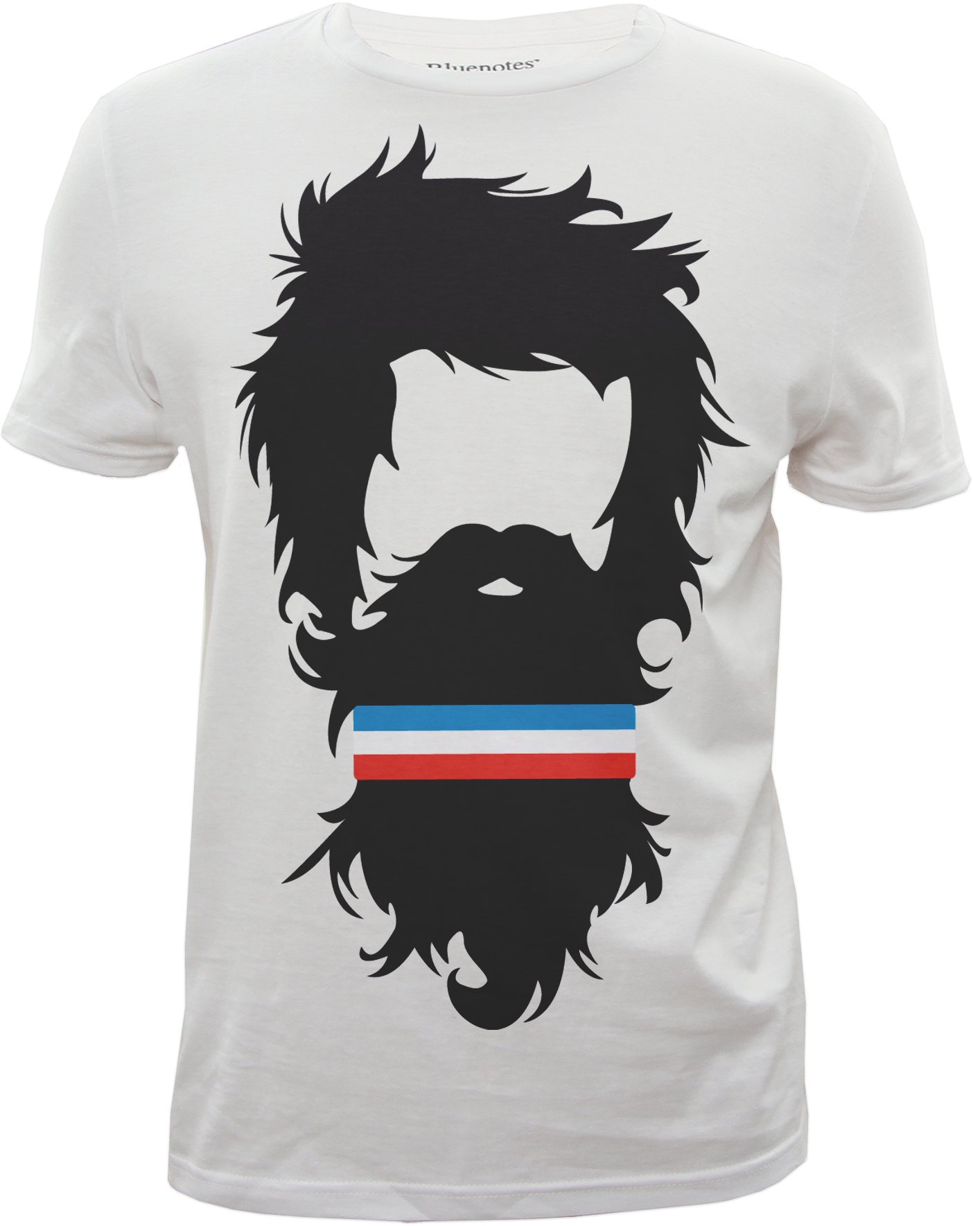 "hipster Sweatband" Graphic Tshirt Designed For Bluenotes - Bearded Man Silhouette (1407x1777), Png Download