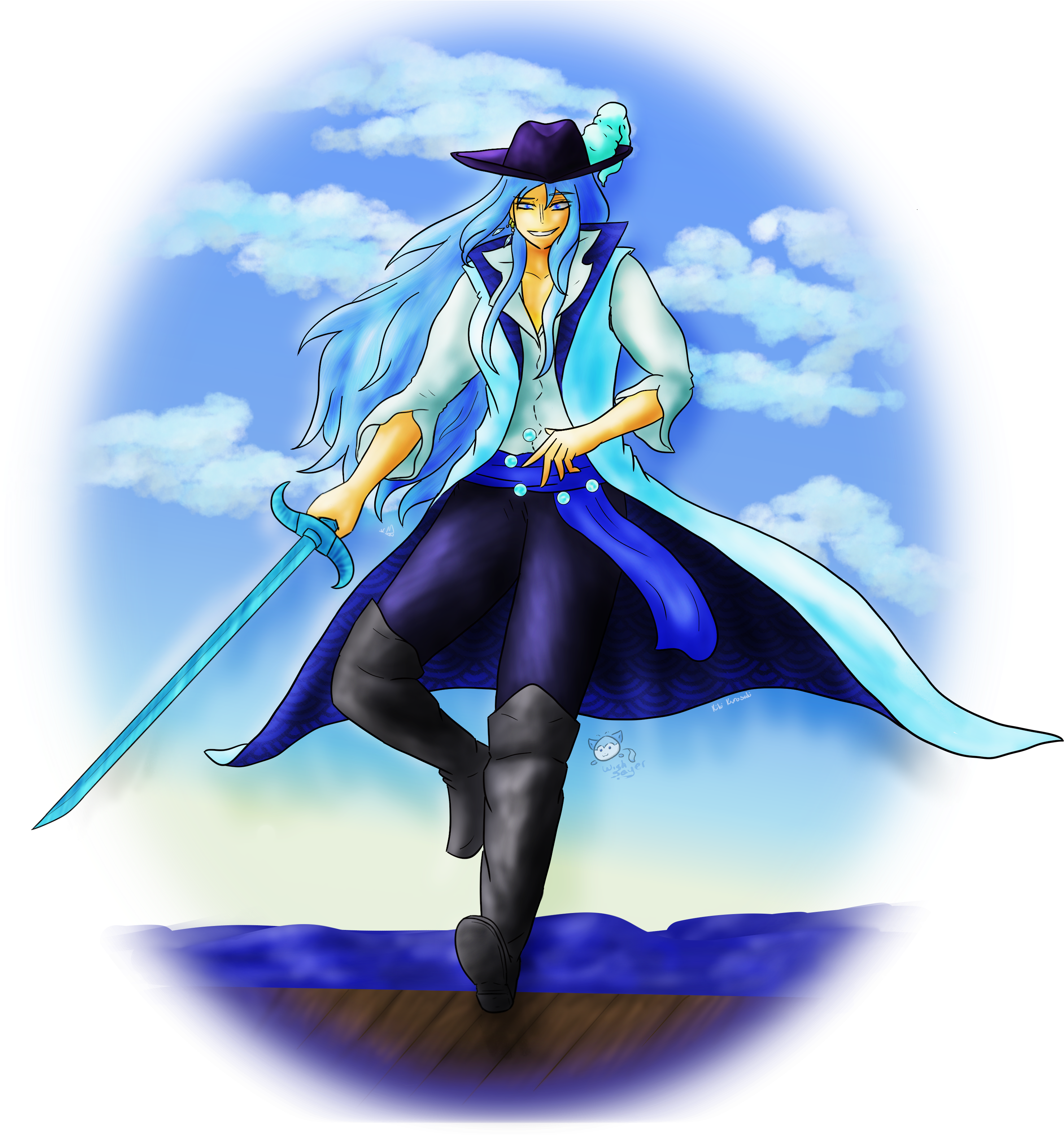 Crystal The Gemstone Pirate - Cartoon (3250x3250), Png Download