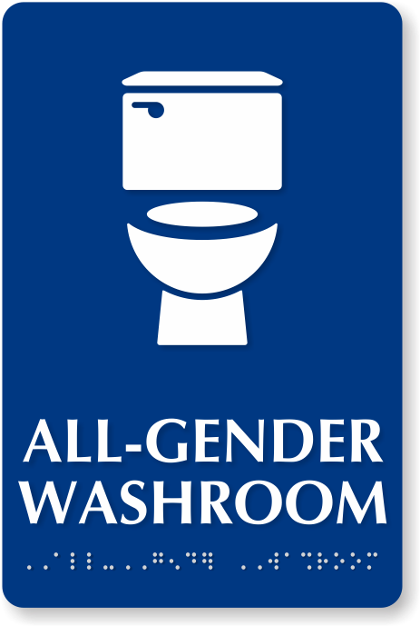 Sintra Restroom Sign With Braille, 9in - Room Sign (538x800), Png Download