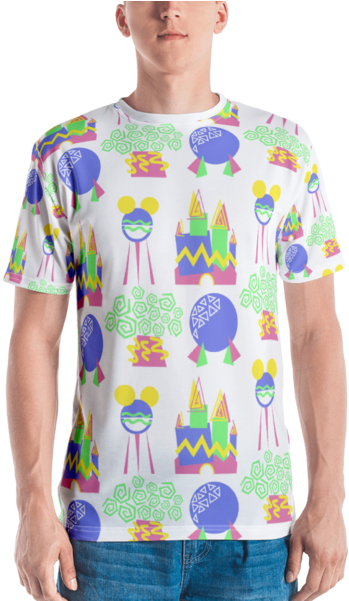 All Over 90s Love Tee - T-shirt (600x600), Png Download