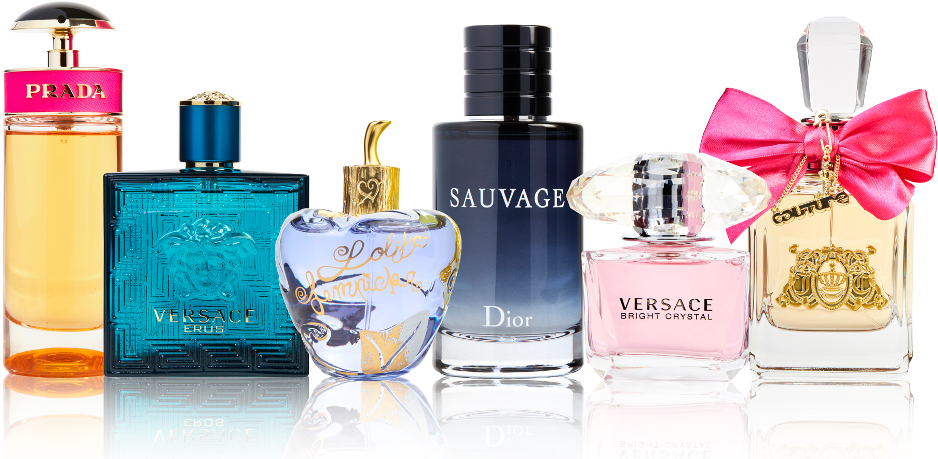 Collection Of Fragrance Bottles - Perfume (960x458), Png Download