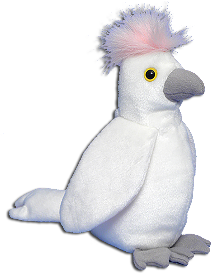 Ty Beanie Babies Kuku The Cockatoo Stuffed Animal - Sulphur-crested Cockatoo (761x1000), Png Download