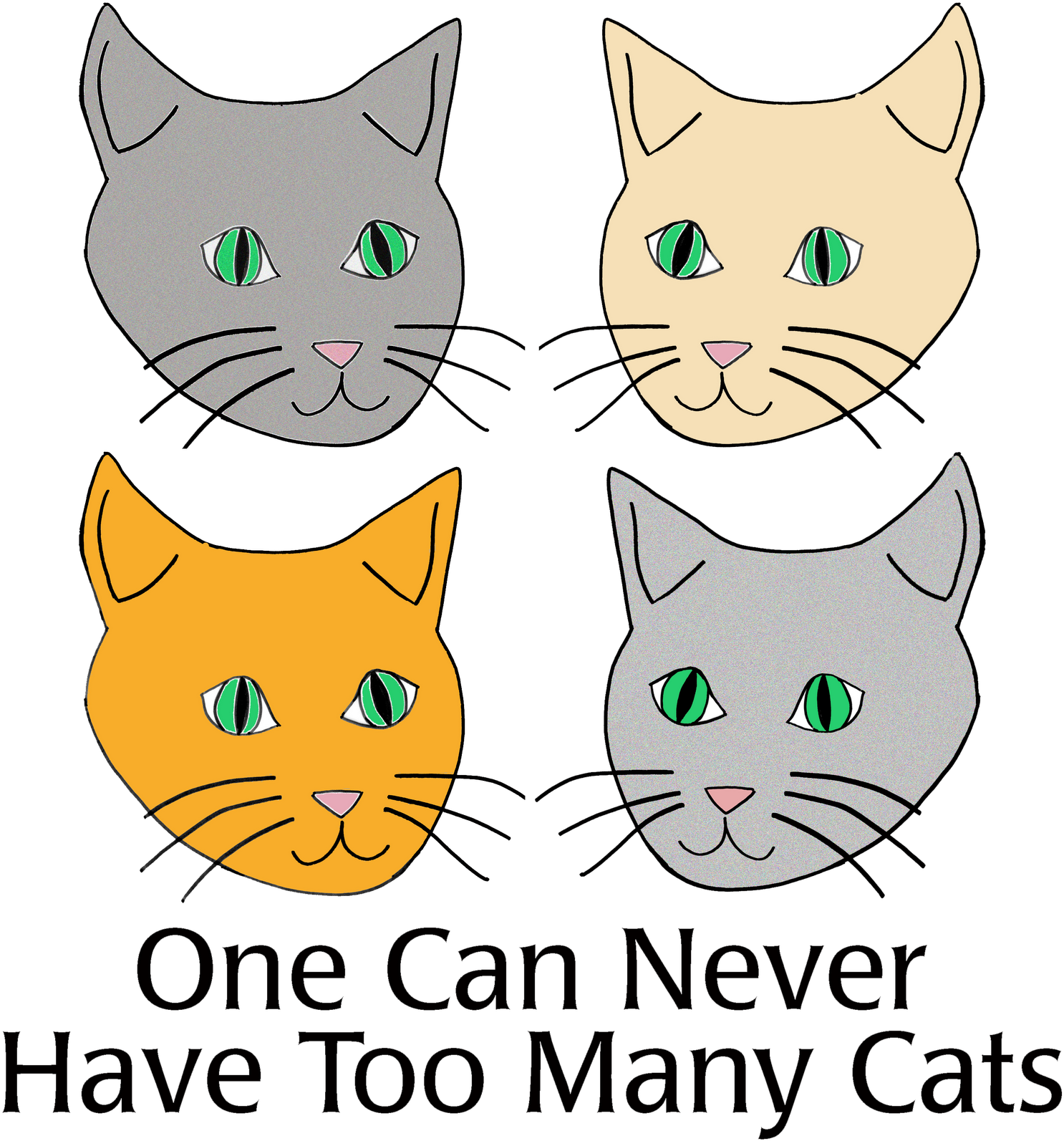 Kittens Clipart Cat Meow - Domestic Short-haired Cat (1600x1600), Png Download