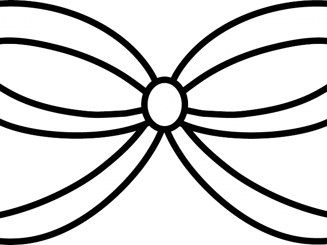 Bow Clipart Cheer Bow - Christmas Bow Black And White (640x480), Png Download