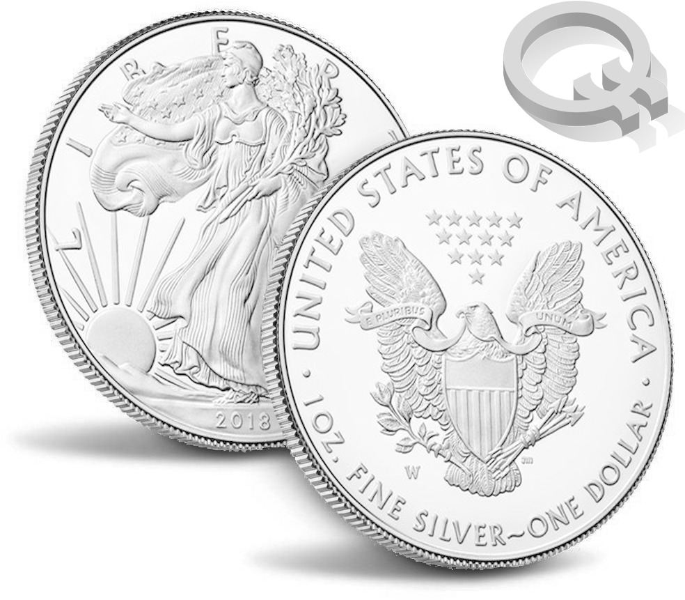 U - S - Silver - Each Quints Token Constitutes Five - American Silver Eagle (1000x875), Png Download