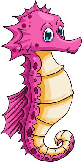 Download Seahorse - Pink Seahorses Cartoon - Full Size PNG Image - PNGkit