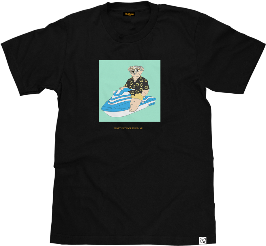 Jet Ski Bear - Billy Lane (1162x1200), Png Download