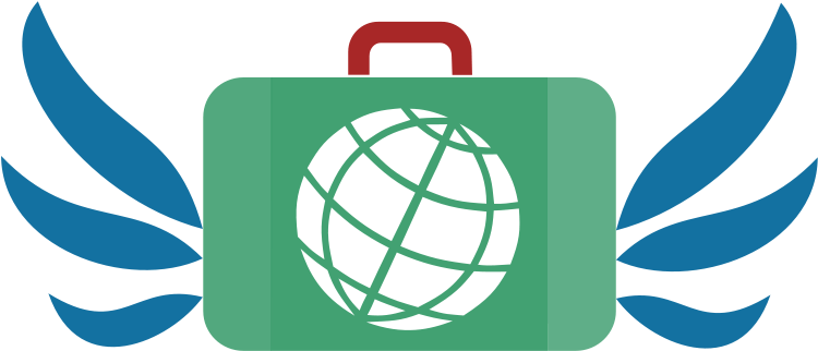 Suitcase Icon Blue Green Red Dynamic V17h (800x400), Png Download