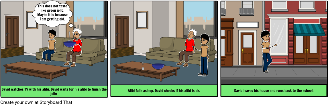 David Alibi - Storyboard (1164x385), Png Download