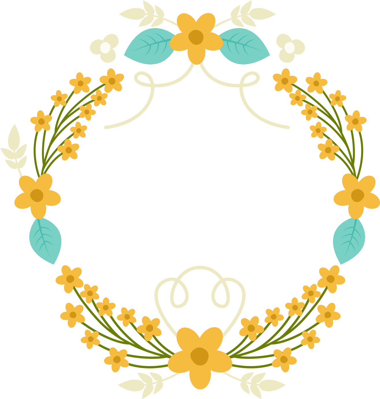 Garland Laurel Wreath Warm Color Simple Png And Psd - Trackmania Milky Way Team Logo (2000x2000), Png Download