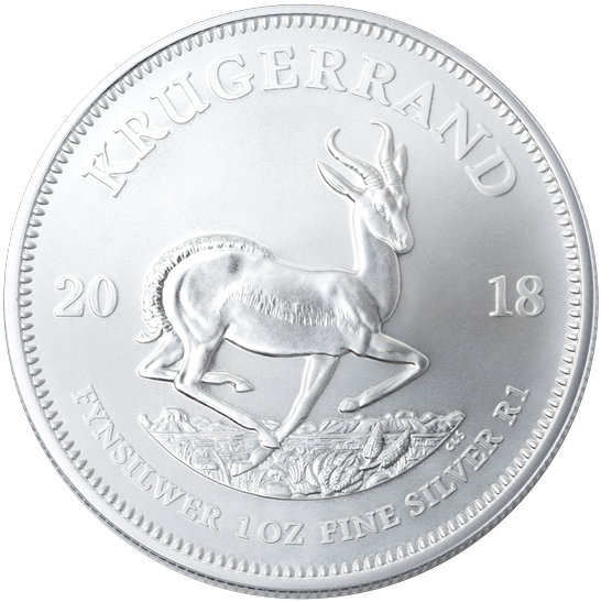 1 Oz Silver Krugerrand 2018 (617x600), Png Download