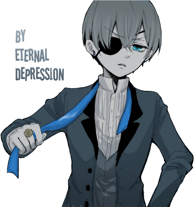 #dark Butler #ciel Phantomhive - Cartoon (700x724), Png Download
