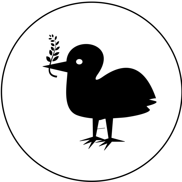 Duck Bird Drawing The Head And Hands Silhouette - Clip Art (750x750), Png Download