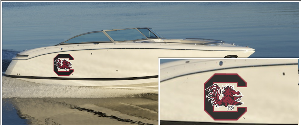 I'll Take The Boat And The Gamecock Logo For 500, Alex - Bass Boat (1000x1000), Png Download