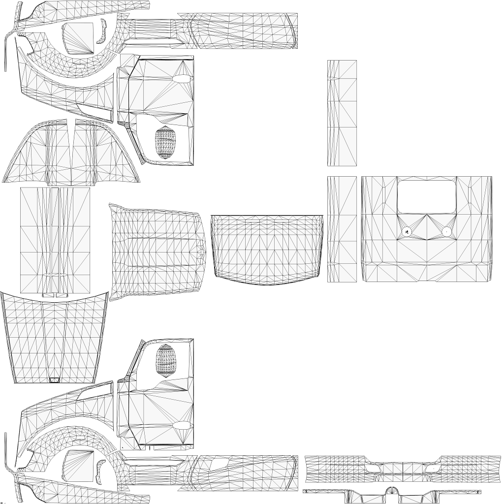 Template 1483083178 - Ats Kenworth T680 Template (1024x1024), Png Download