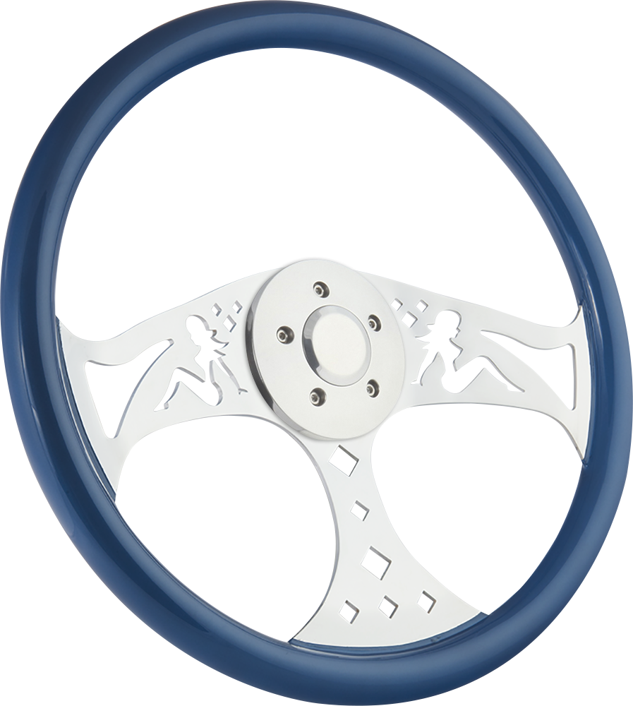 March 1997 18" Green Wood Steering Wheel Big Rig Truck - Circle (897x1000), Png Download