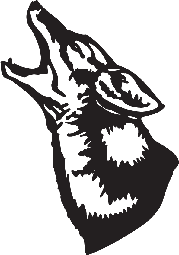 Dc13162 - Heulender Wolf (600x853), Png Download
