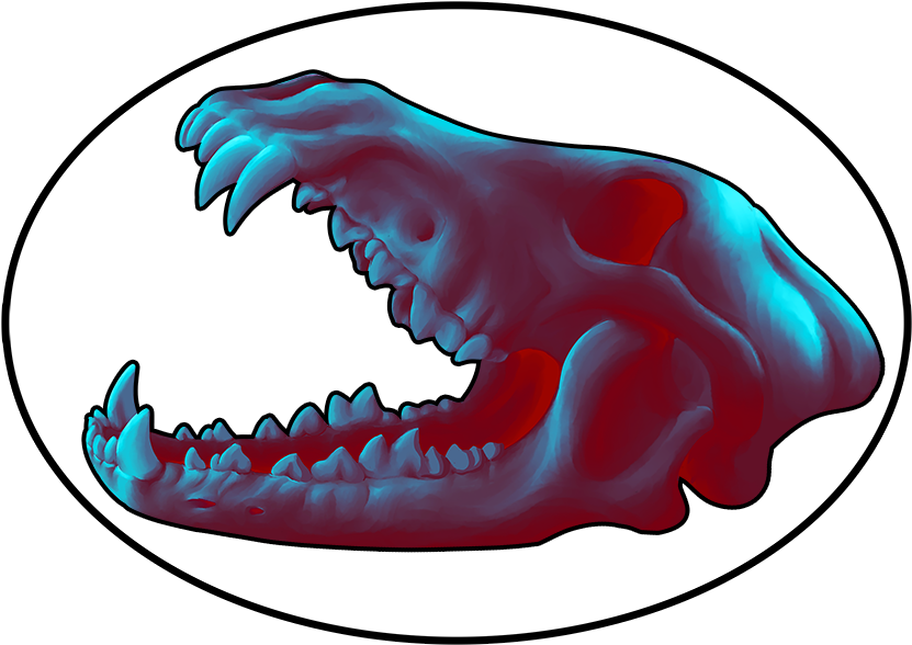 Wolf Skull - Sector Circular (900x628), Png Download
