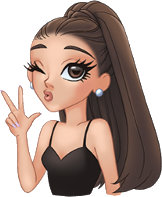 Arimoji Wink Peace Cute Kiss Kissyface Arianagrande - Ariana Grande Arimoji (1024x1024), Png Download