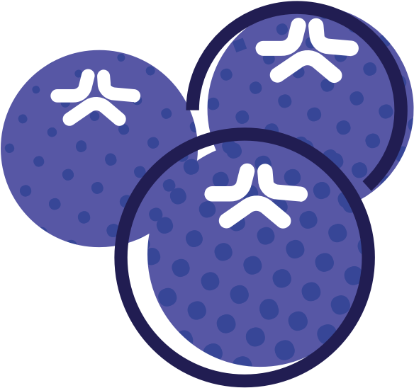Blueberry - Polka Dot (1100x1100), Png Download