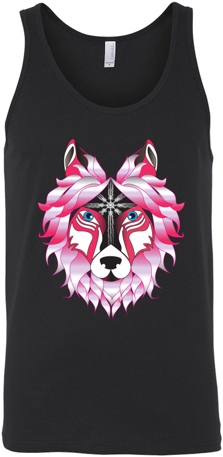 Pink Wolf Tank - Unleash The Dragon Shirt (1000x1000), Png Download