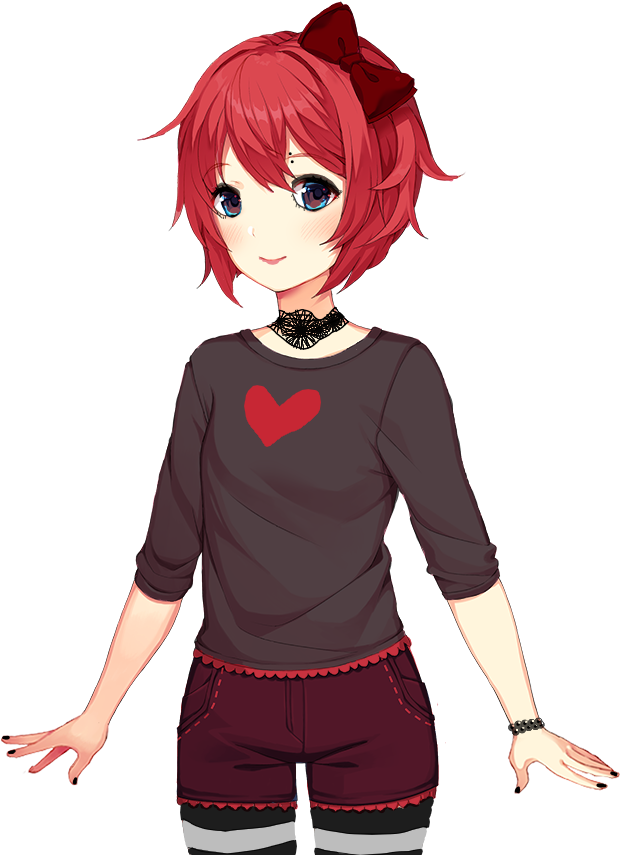 Doki Doki Gothic Club Doki Doki Literature Club, Yuri, - Ddlc Sayori Casual Outfit (960x960), Png Download