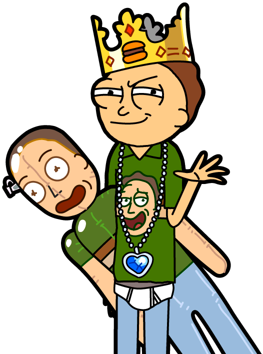 Jerry Fan Morty - Super Rick Fan Morty (526x708), Png Download