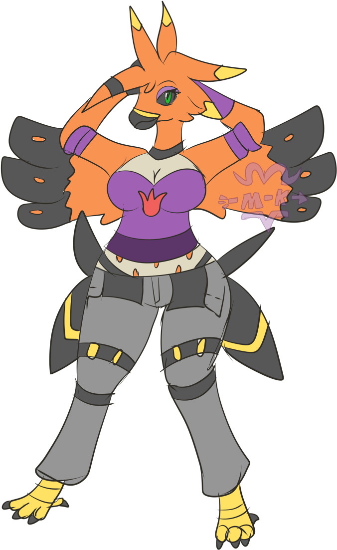 The Chill Fire Bird - Cartoon (859x1213), Png Download