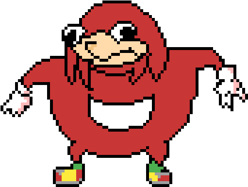 Random Image From User - Ugandan Knuckles Pixel Art (600x600), Png Download