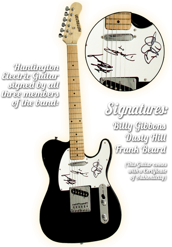 Win This Zz Top Electric Guitar - Electric Guitar (584x823), Png Download