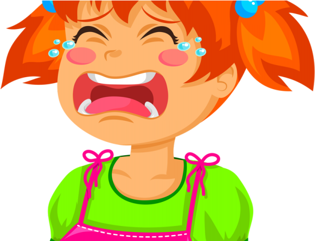 Tears Clipart Screaming - Crying Girl Clip Art (640x480), Png Download