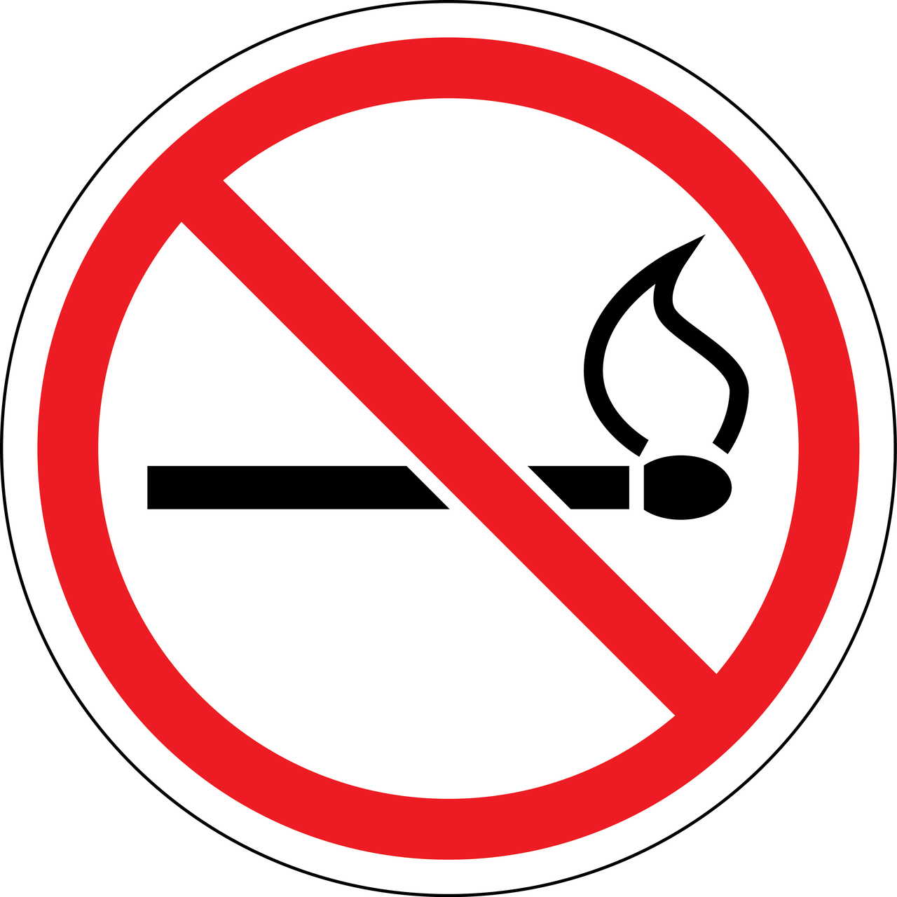 No Lighters No Matches W, Sign, Creative Safety - Smoke Restricted (1280x1280), Png Download