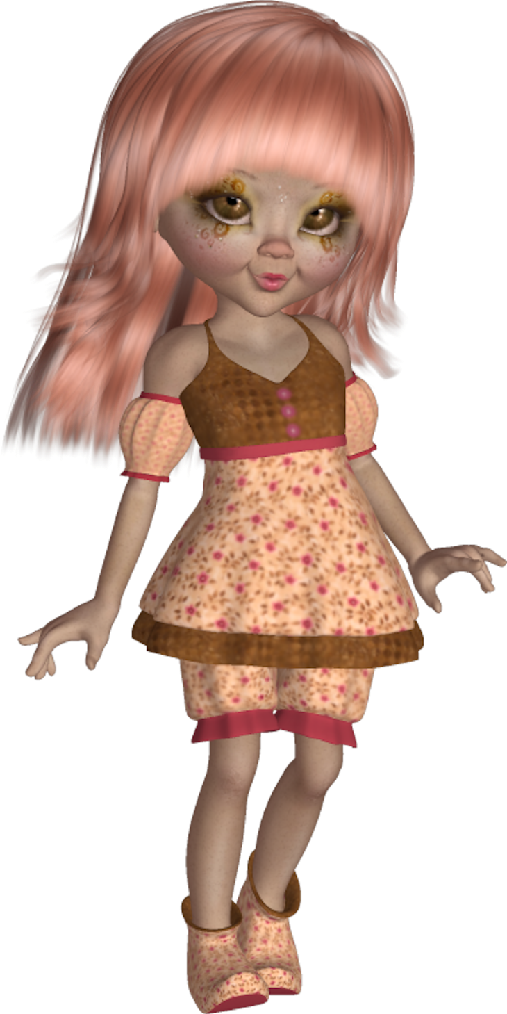 Keane Big Eyes, Little Designs, Tube, Cookie, Troll - Doll (730x1459), Png Download