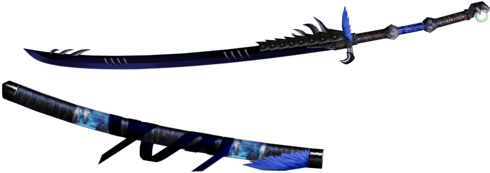 Demon Katana Size Of This Preview 640 X 335 Pixels - Katana (1050x550), Png Download