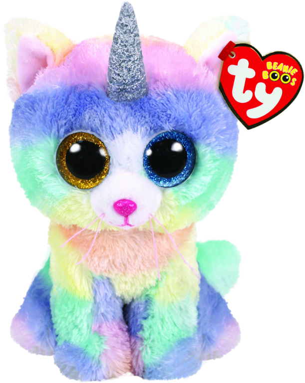 Heather Cat With Horn - Beanie Boos Unicorn Cat (650x784), Png Download