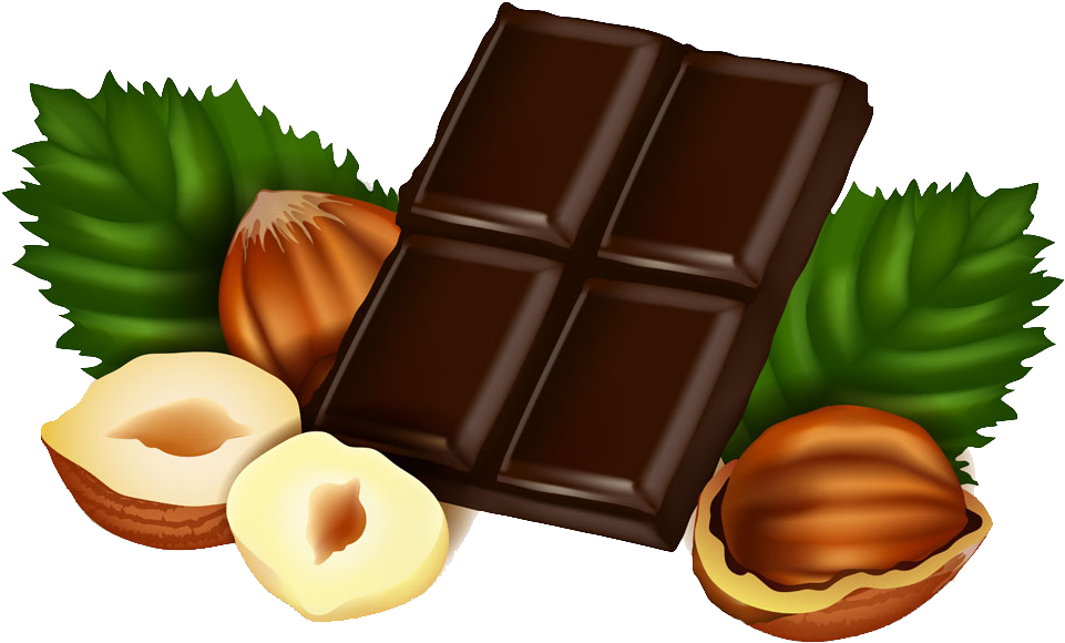 Hazelnut Clipart - Chocolate Nuts Clip Art (1000x1000), Png Download
