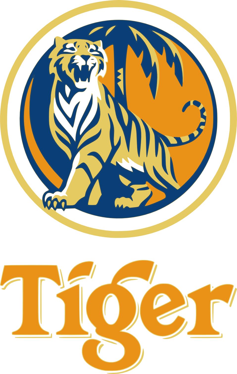 Tiger Full Colour - Tiger Beer Logo Png (958x1507), Png Download