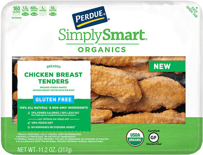 Perdue® Simply Smart® Organics Gluten Free Breaded - Perdue Farms (650x614), Png Download