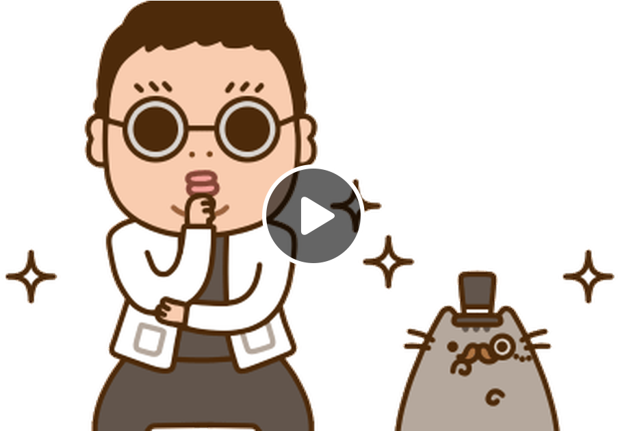 Featuring Gangnam Style, Lana Del Rey, And Avicii - Kawaii Pusheen (1200x628), Png Download