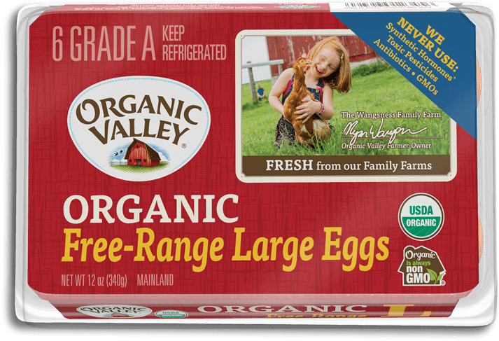 Large Eggs, Half Dozen - Organic Valley (804x535), Png Download