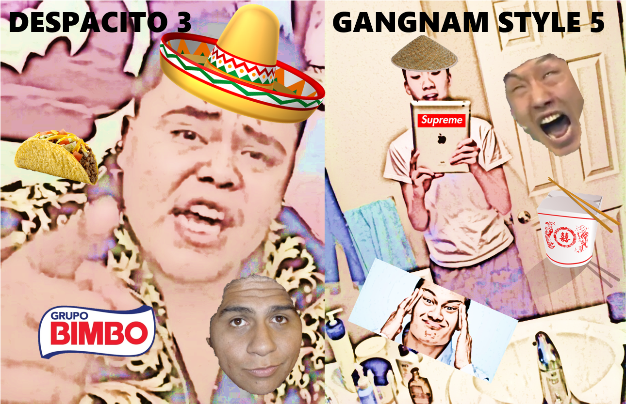 Memedespacito 3 Vs Gangnam Style 5 - Cartoon (1979x884), Png Download