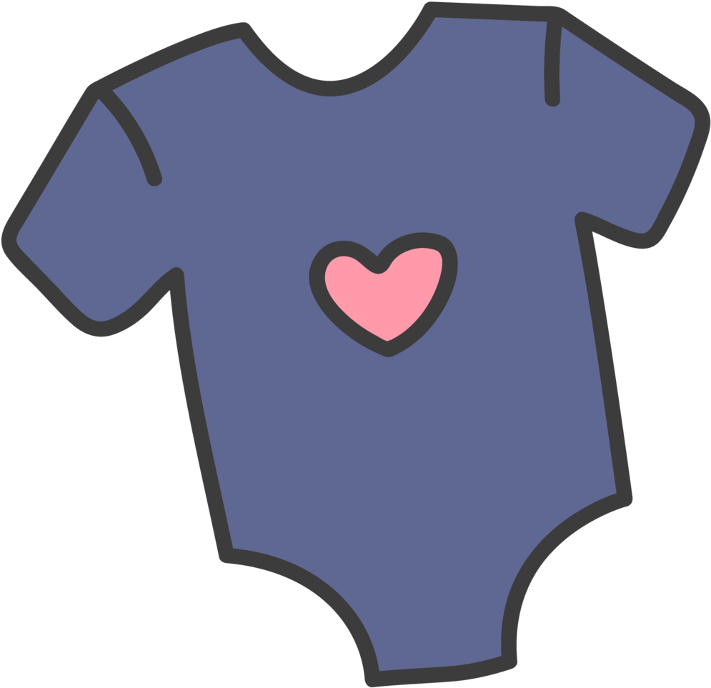 Icons Plain-15 - Baby Clothes Cartoon Images Png (1000x1000), Png Download