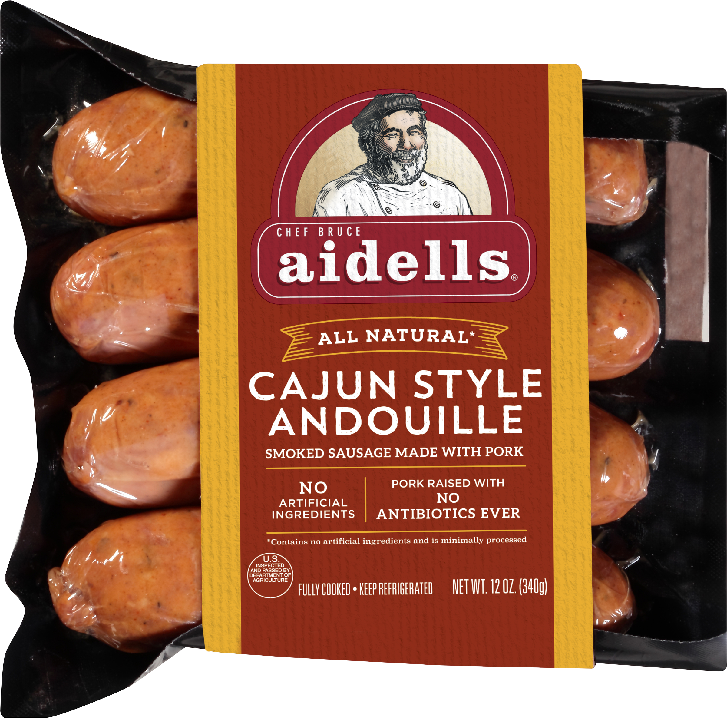 Aidells All Natural Cajun Style Andouille Dinner Sausage, - Aidells Chicken Sausage (2400x2400), Png Download